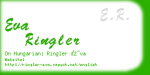 eva ringler business card